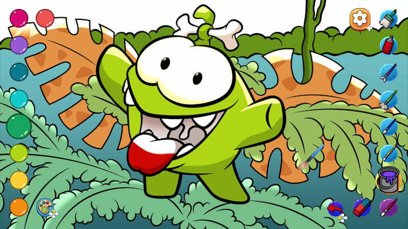 Om nom sweet coloring pages for switch