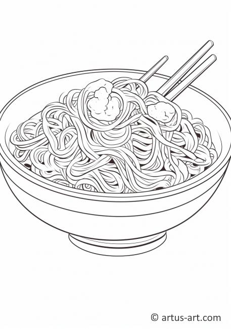 Jackfruit noodles coloring page free download artus art