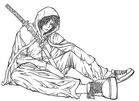 Yokai shoei from manga nurarihyon no mago nura rise of the yokai clan coloring page free printable coloring pages
