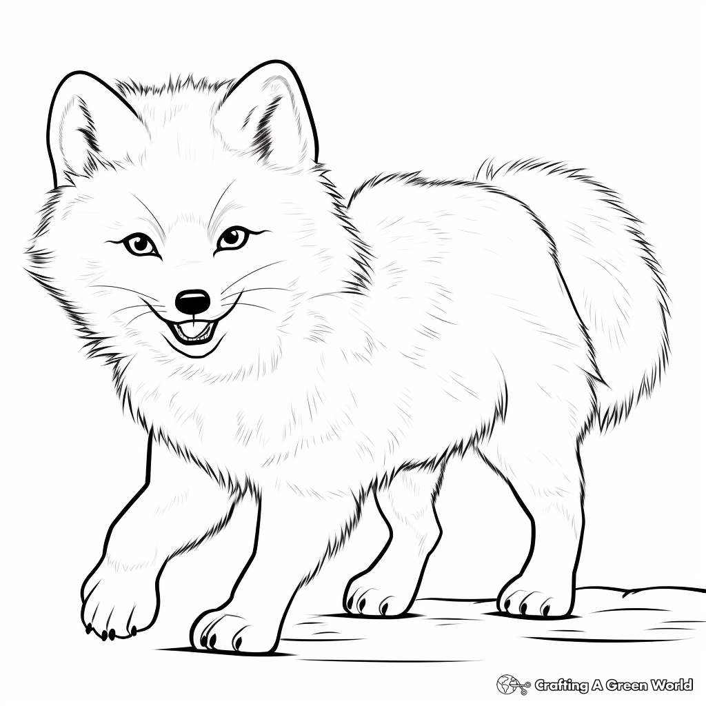 Arctic fox coloring pages