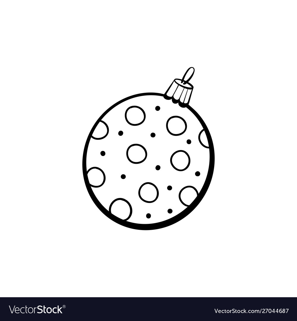 Round christmas toy coloring book royalty free vector image