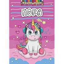 Nora personalized coloring book for nora theme unicorn birthday gift for girl daughter ages