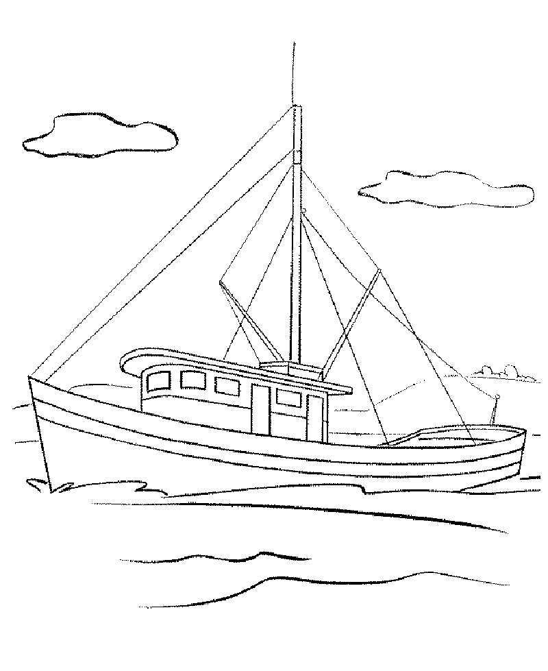 Printable boat coloring pages pdf