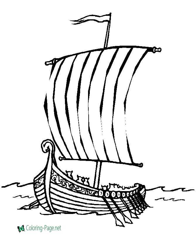 Boat coloring pages