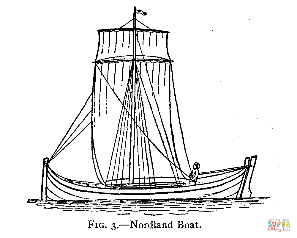 Nordland boat coloring page free printable coloring pages