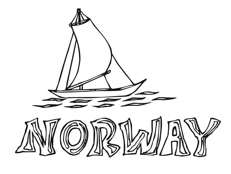 Nordland boat coloring page