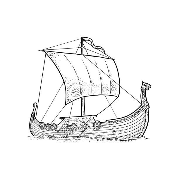 Sail boat norway stock illustrations royalty