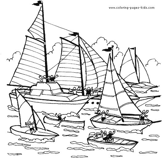 Boat coloring page