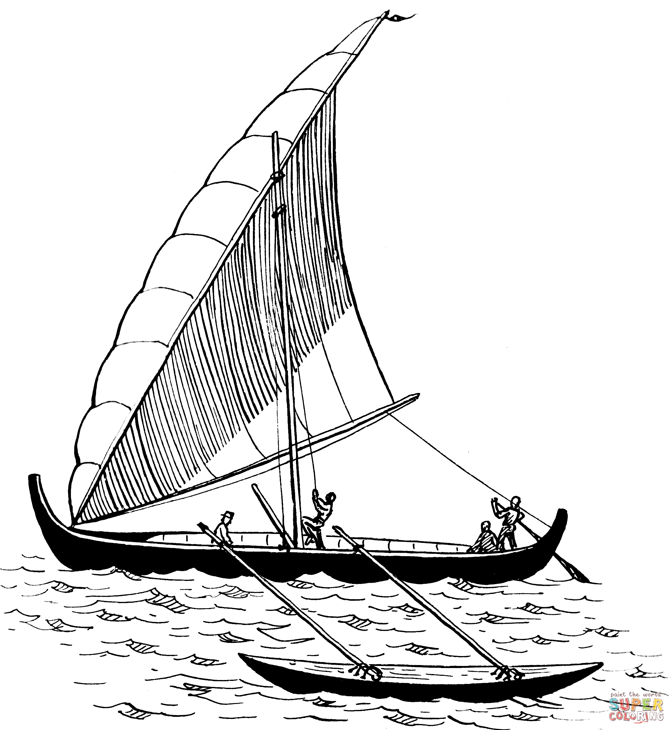 Outrigger coloring page free printable coloring pages