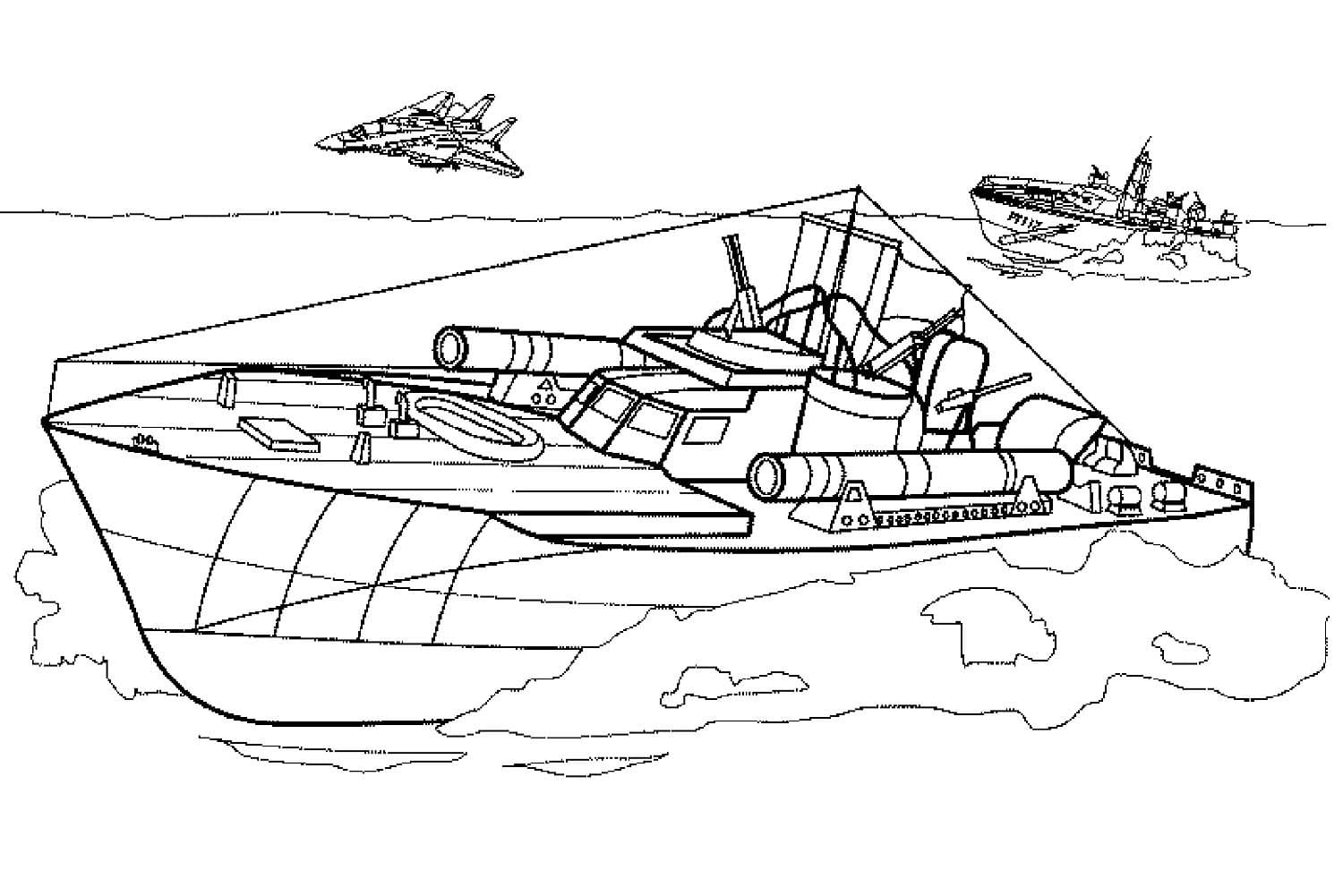 Boat coloring pages