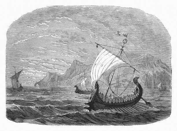 Sail boat norway stock illustrations royalty