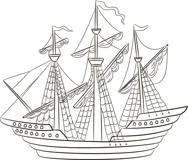 Hand drawing of a vintage steam paddle riverboat stock vector by diquebkru