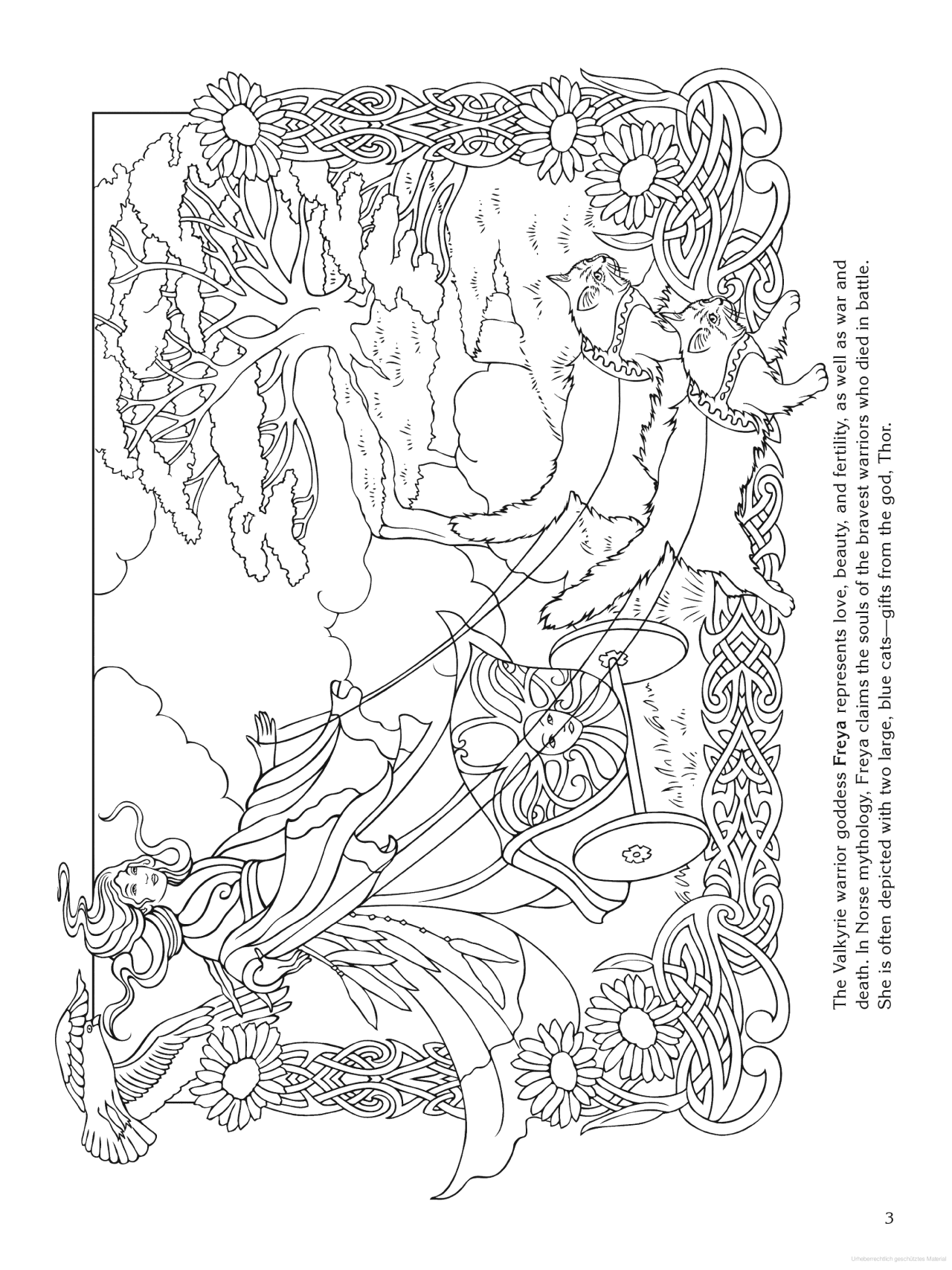 Goddess coloring page