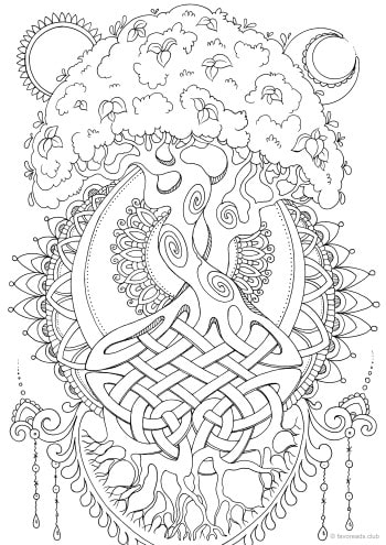 Tree â favoreads coloring club