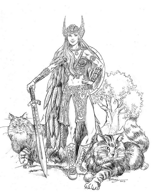 Mythology adult coloring