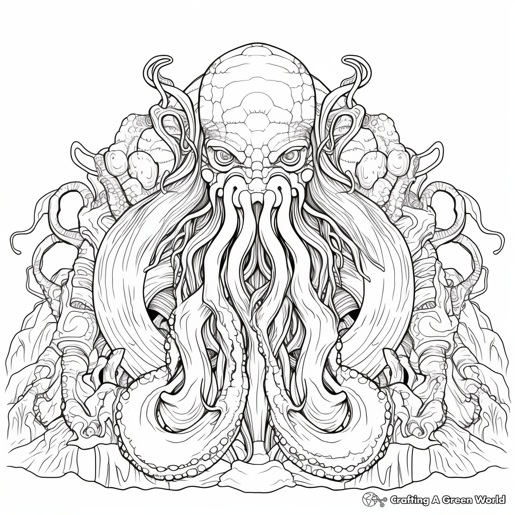 Kraken coloring pages