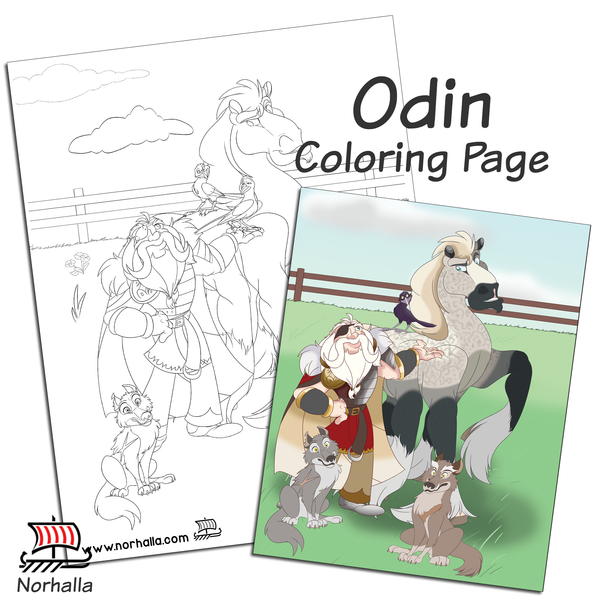Odin coloring page digital download for print â inc