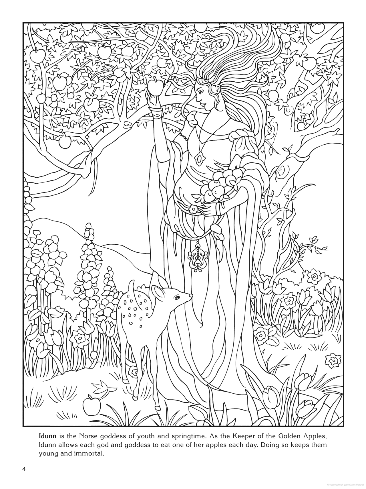 Idunn norse coloring pages adult coloring pages coloring pages to print