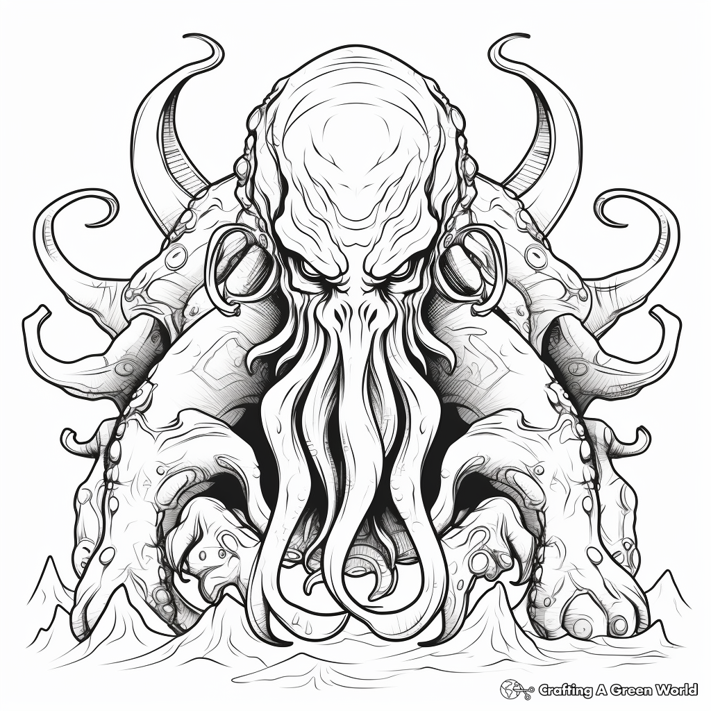 Kraken coloring pages
