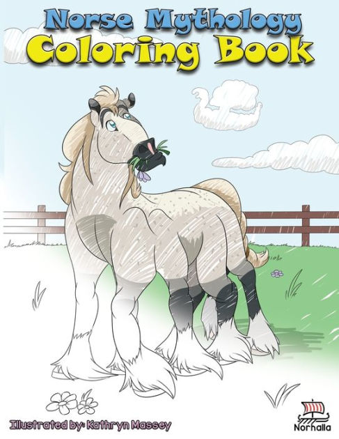 Norse mythology coloring book norse ancestors nordic gods odin thor freyja loki by kristin valkenhaus kathryn massey paperback barnes noble