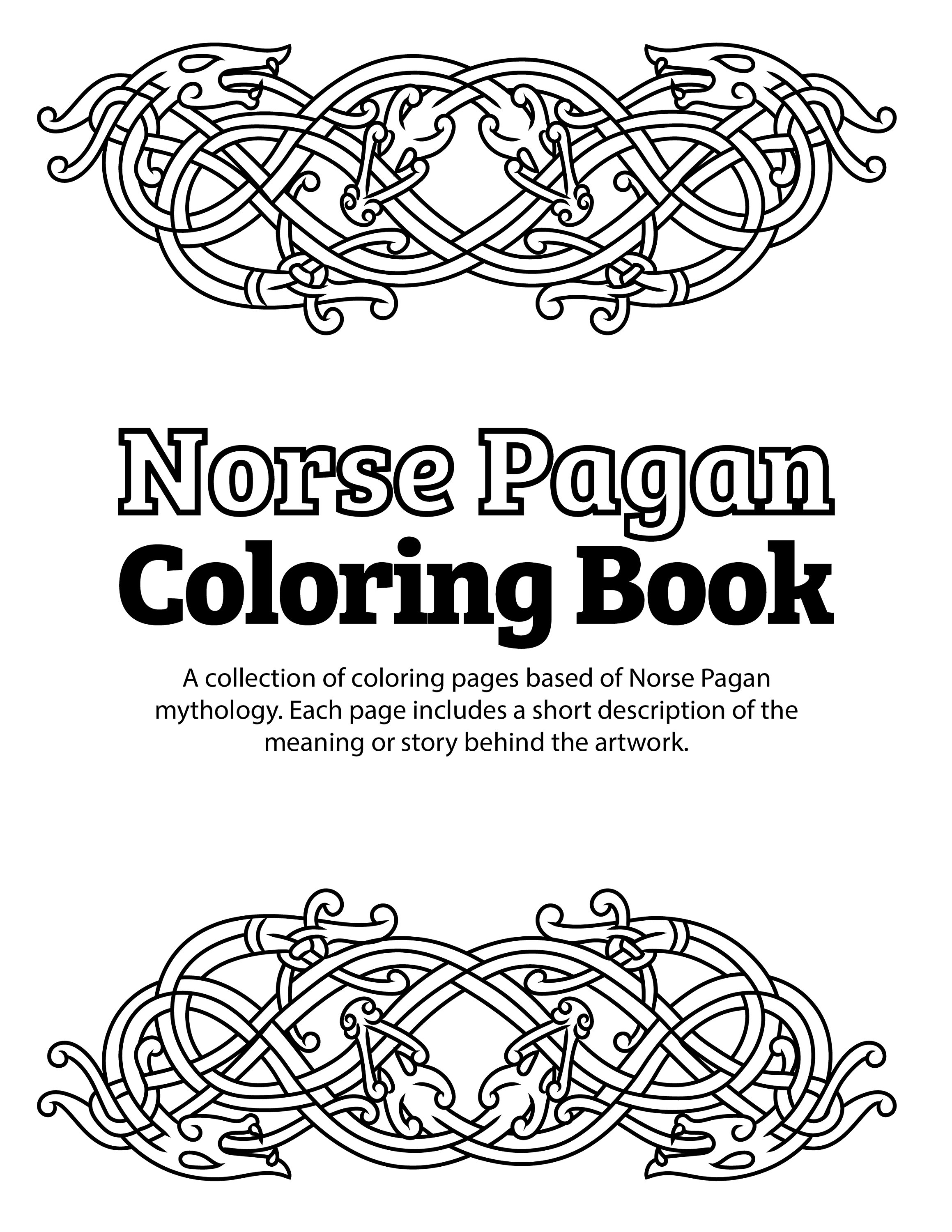 Printable norse pagan coloring book