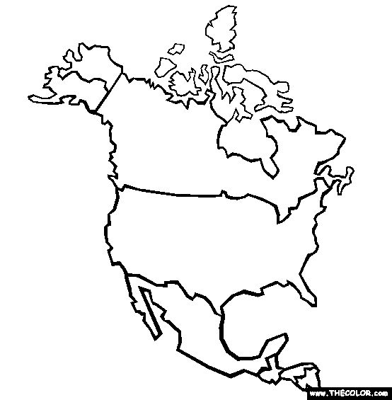 North america coloring page free north america online coloring north america map america map america map art