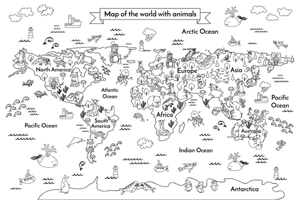 Thousand children book map royalty