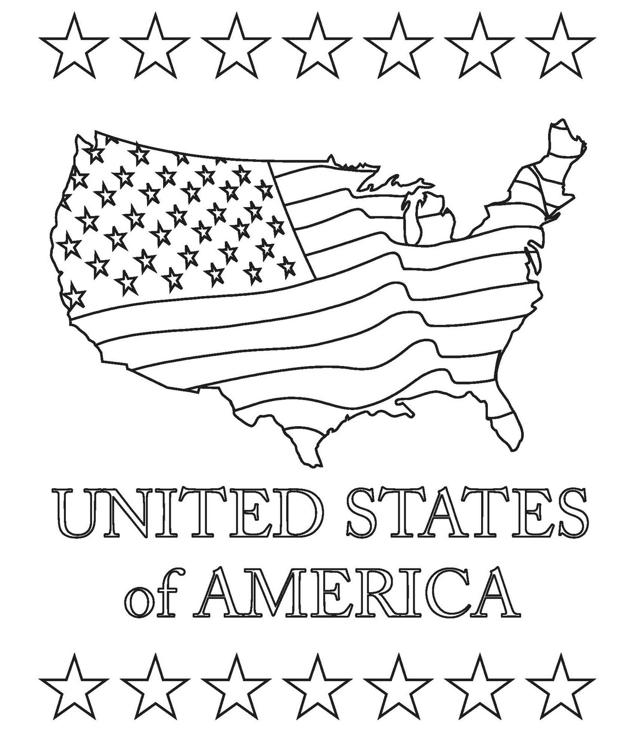 Us map coloring pages