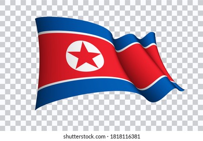 North korea flag state symbol isolated stock vector royalty free