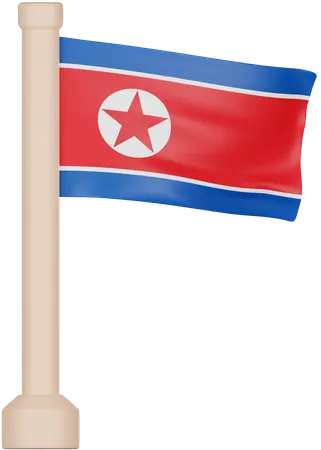 D north korea flag illustrations