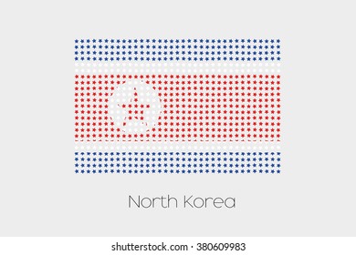Flag illustration north korea stock vector royalty free