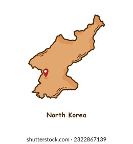 North korea hand drawn map images stock photos d objects vectors
