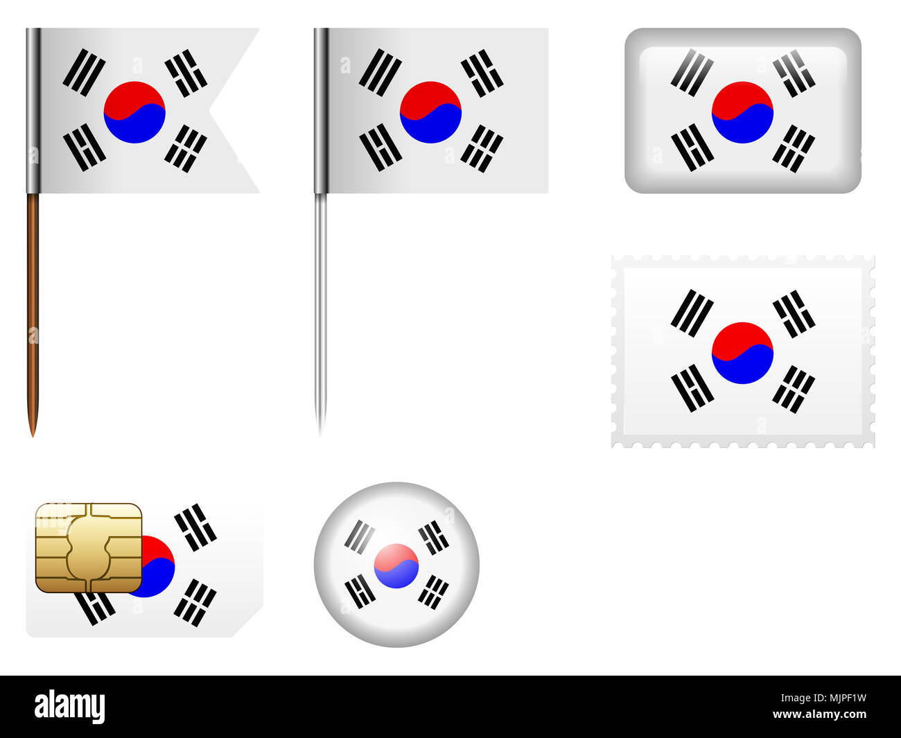 Emblem of south korea cut out stock images pictures