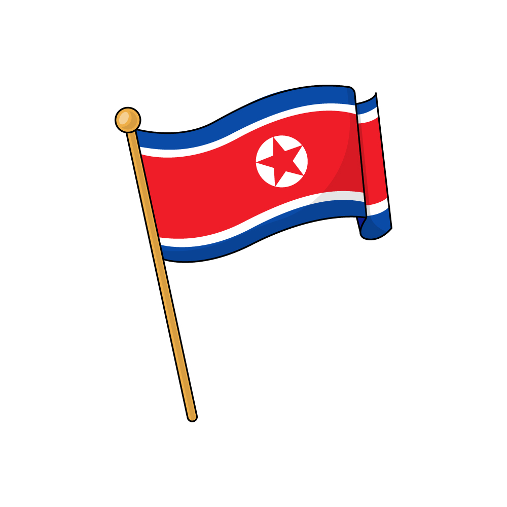 North korea flag royalty free stock svg vector and clip art