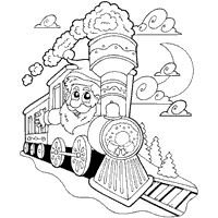 North pole express coloring pages