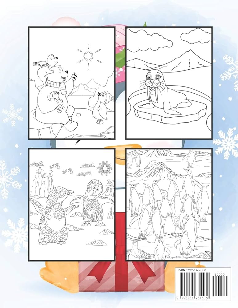 North pole coloring book for kids north pole animals coloring book for kids age