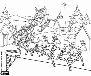 North pole village coloring pages