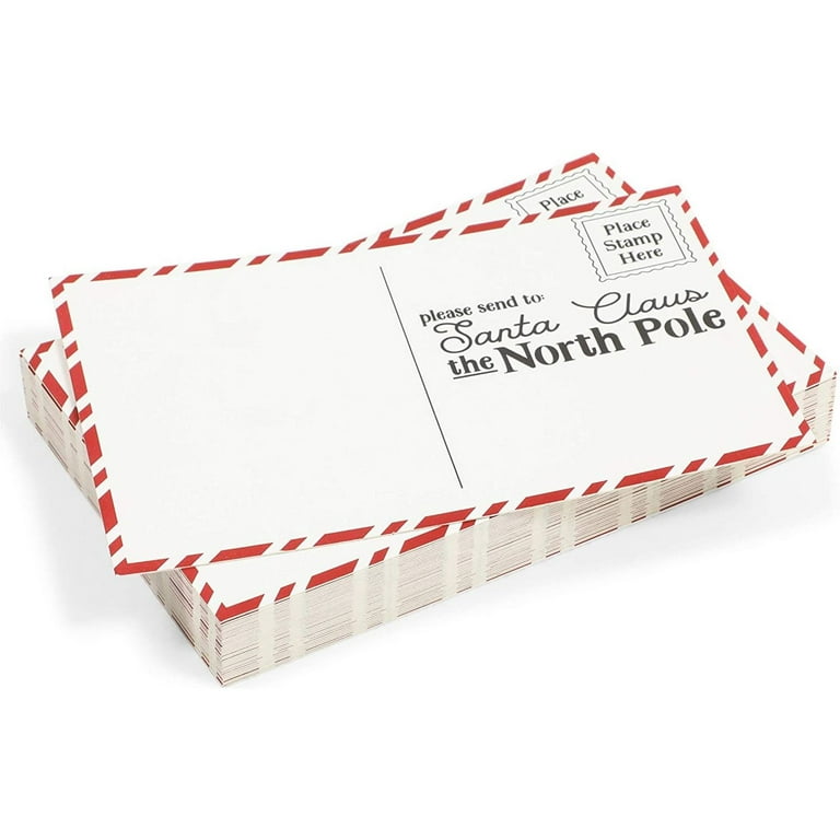 Pack blank christmas postcards for kids coloring xmas holiday letter to santa x in