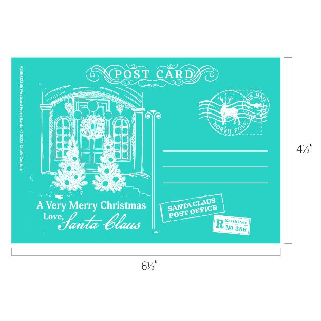Chalk couture postcard from santa home decor chalk couture