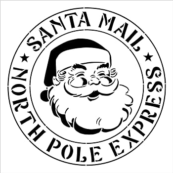 Santa mail north pole express stencil by studior