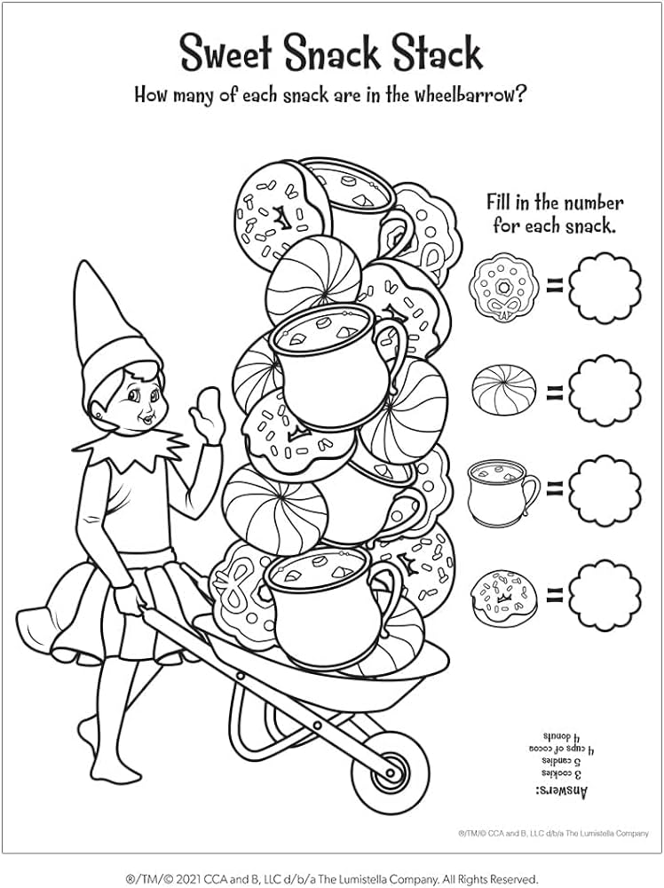 Elf on the shelf santas north pole friends an activity book includes over pages of festive louring fun with plenty of stickers