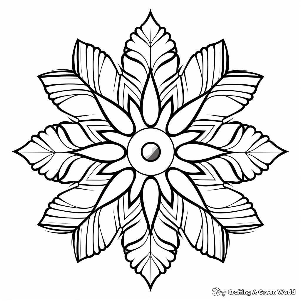Winter mandala coloring pages