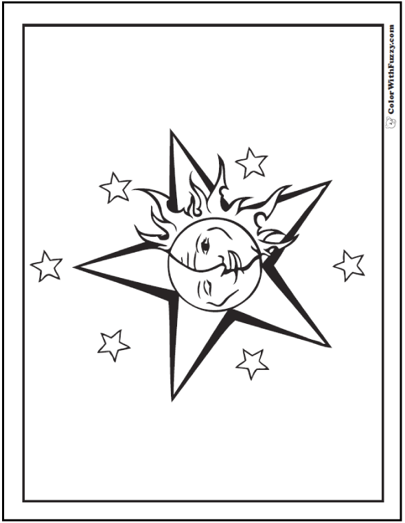 Star coloring pages â customize and print ad