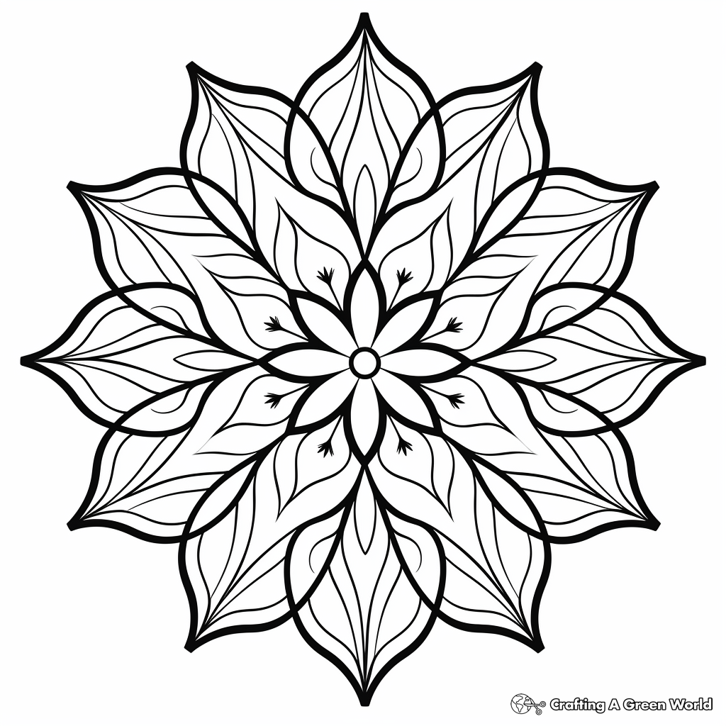 Winter mandala coloring pages
