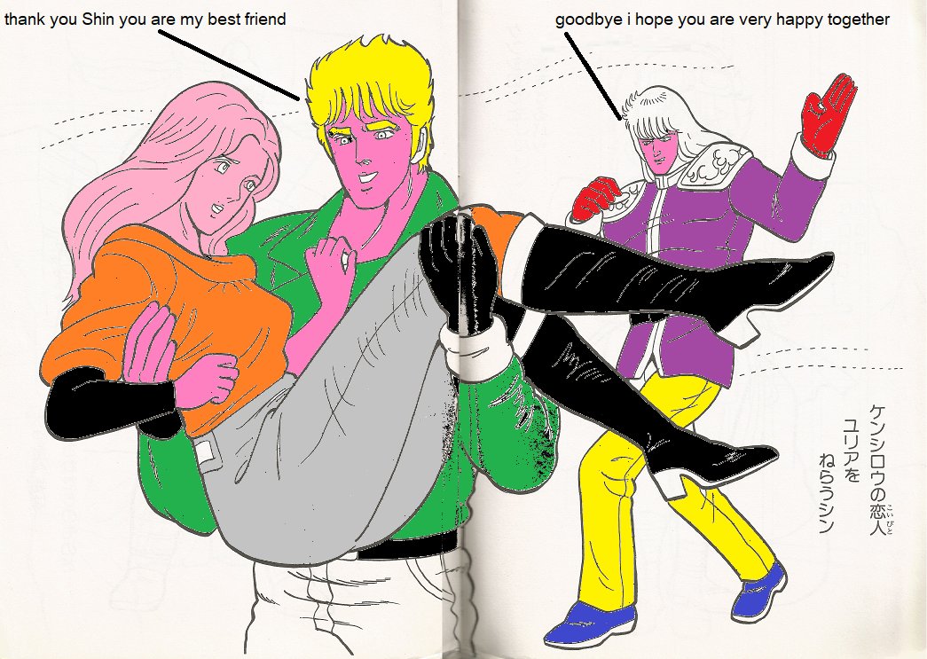 Rq on x here is a plete set of scans from the fist of the north star coloring book print them off color them in and make your own hokuto no ken