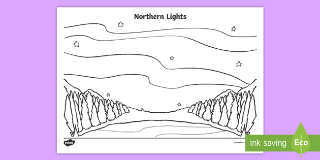 Northern lights louring page teacher made