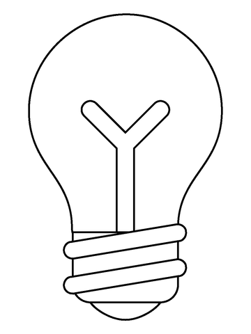 Light bulb emoji coloring page free printable coloring pages