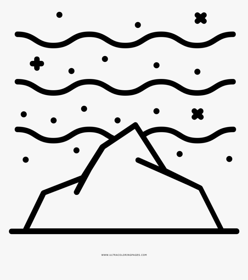 Northern lights coloring page