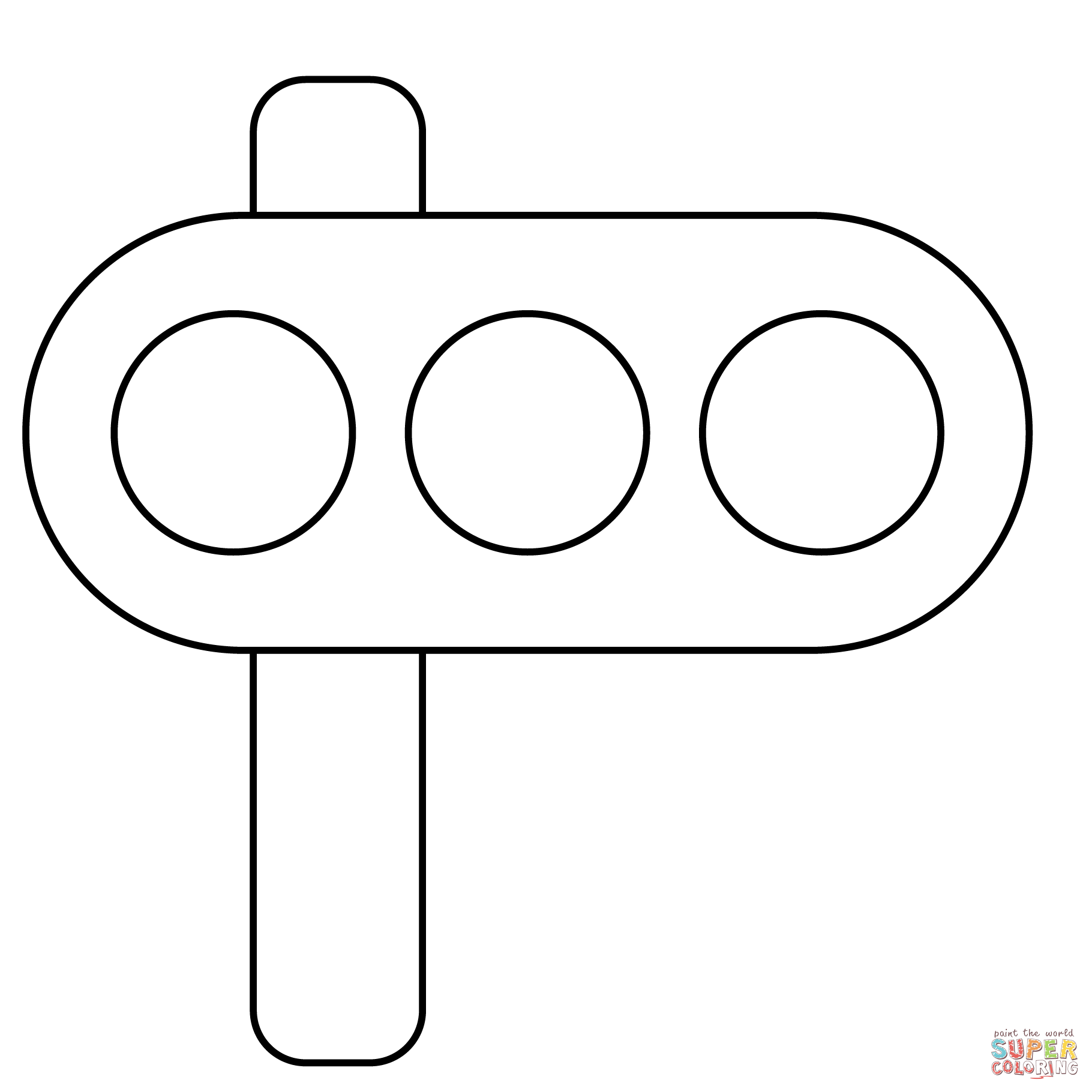 Horizontal traffic light emoji coloring page free printable coloring pages