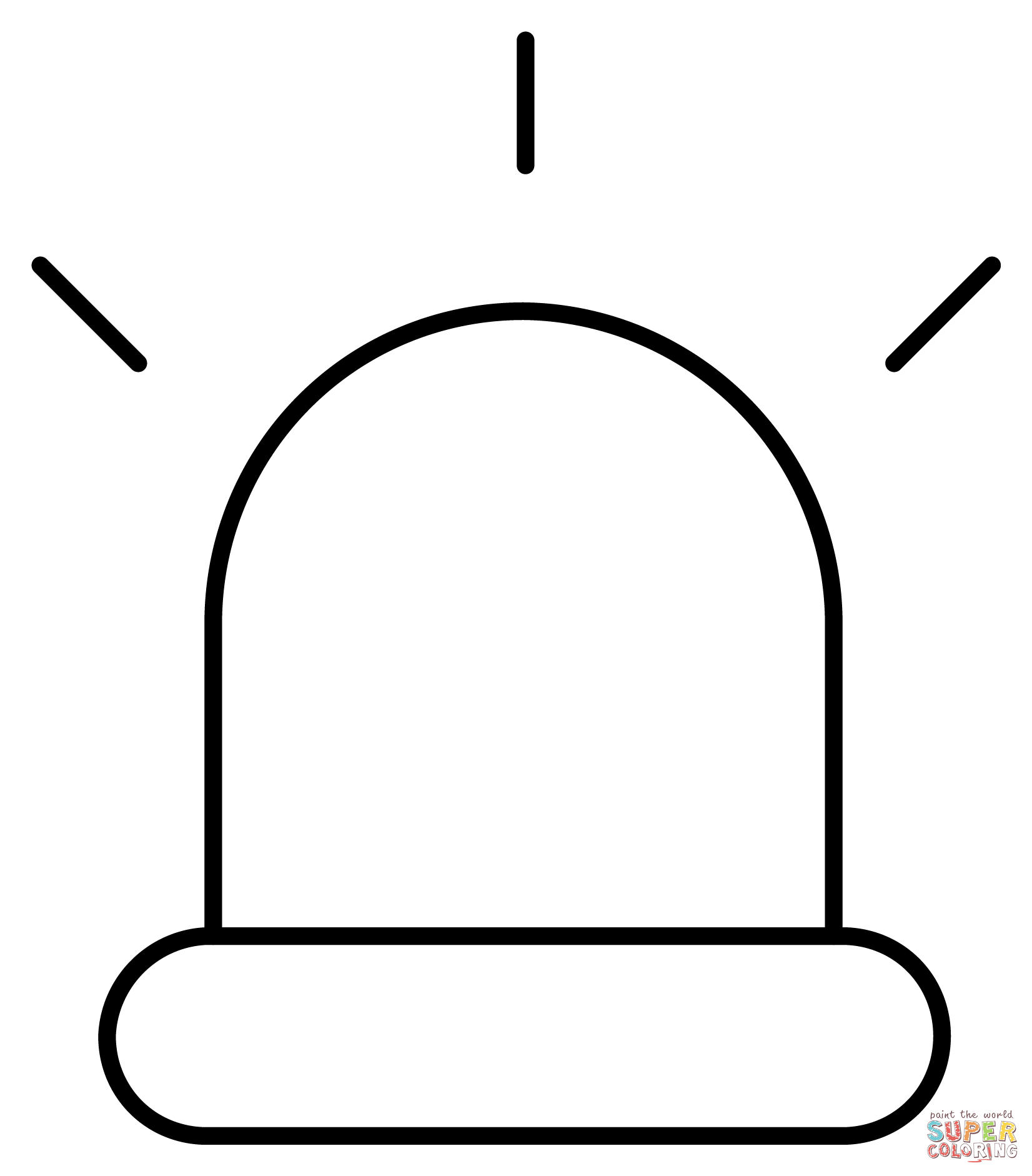Police car light emoji coloring page free printable coloring pages
